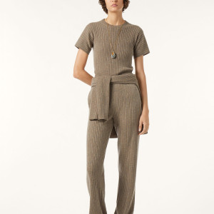 올리브 리브 니트 투피스 세트