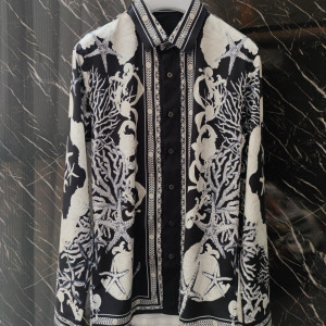 해양 패턴 자카드 셔츠