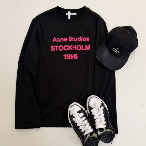 면린넨 플록킹 프린팅 티셔츠