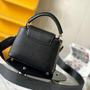 블랙 레더 토트백