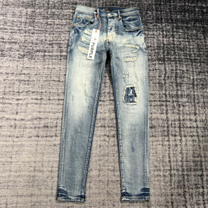 PURPLE-BRAN 빈티지 슬림핏 데님팬츠